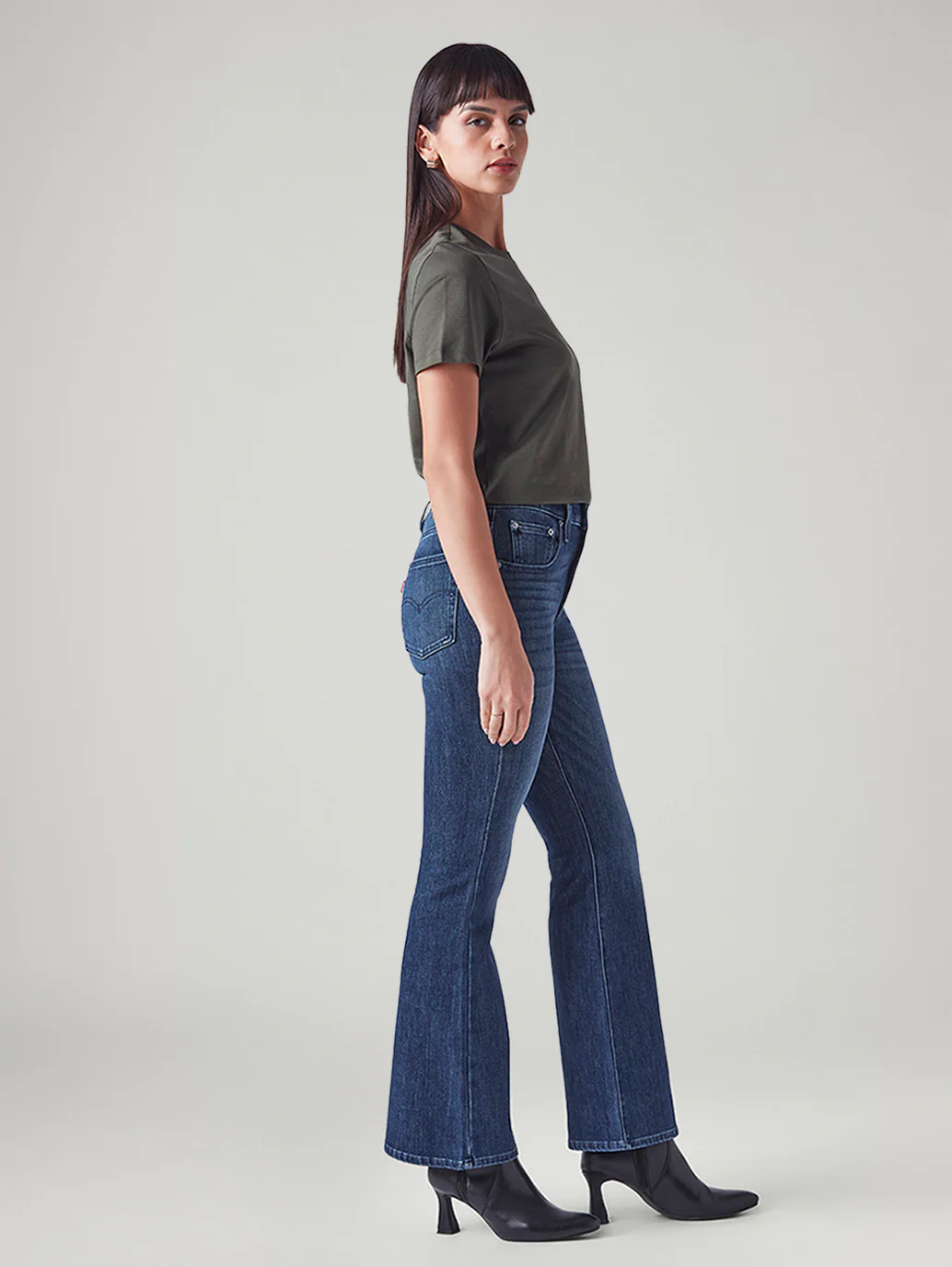 Women's 726 Blue Flared Fit High Rise Jeans - Image 5