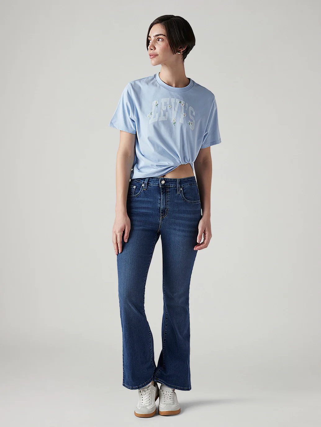 Women's 726 Blue Flared Fit High Rise Jeans