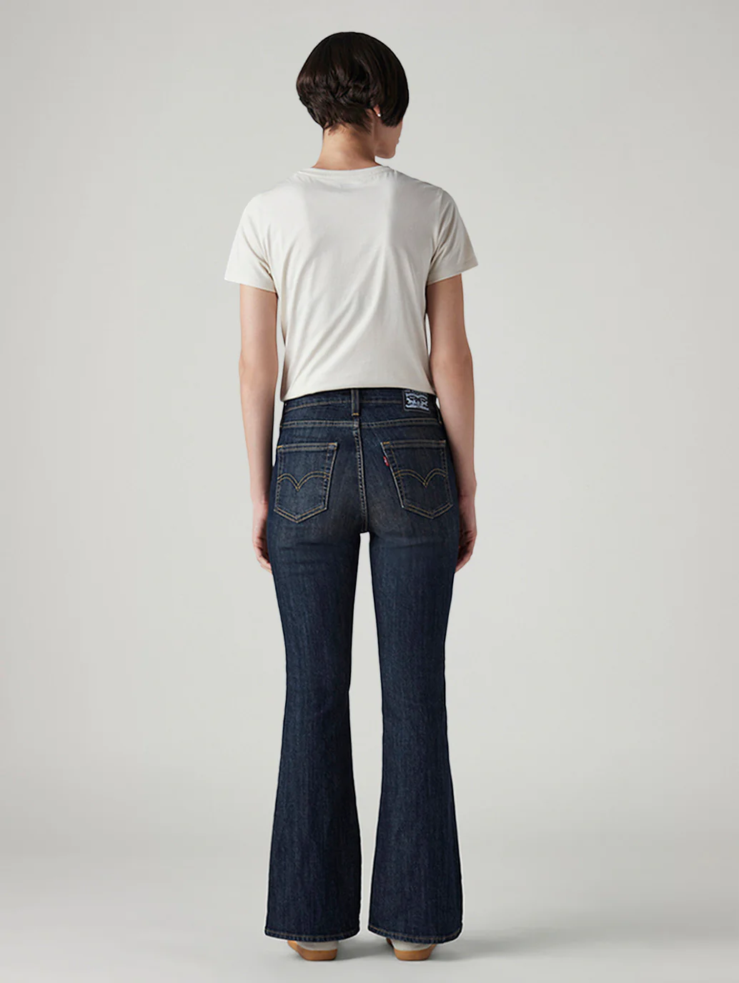 Women's 726 Dark Indigo Flared Fit High Rise Tinted Jeans - Image 5