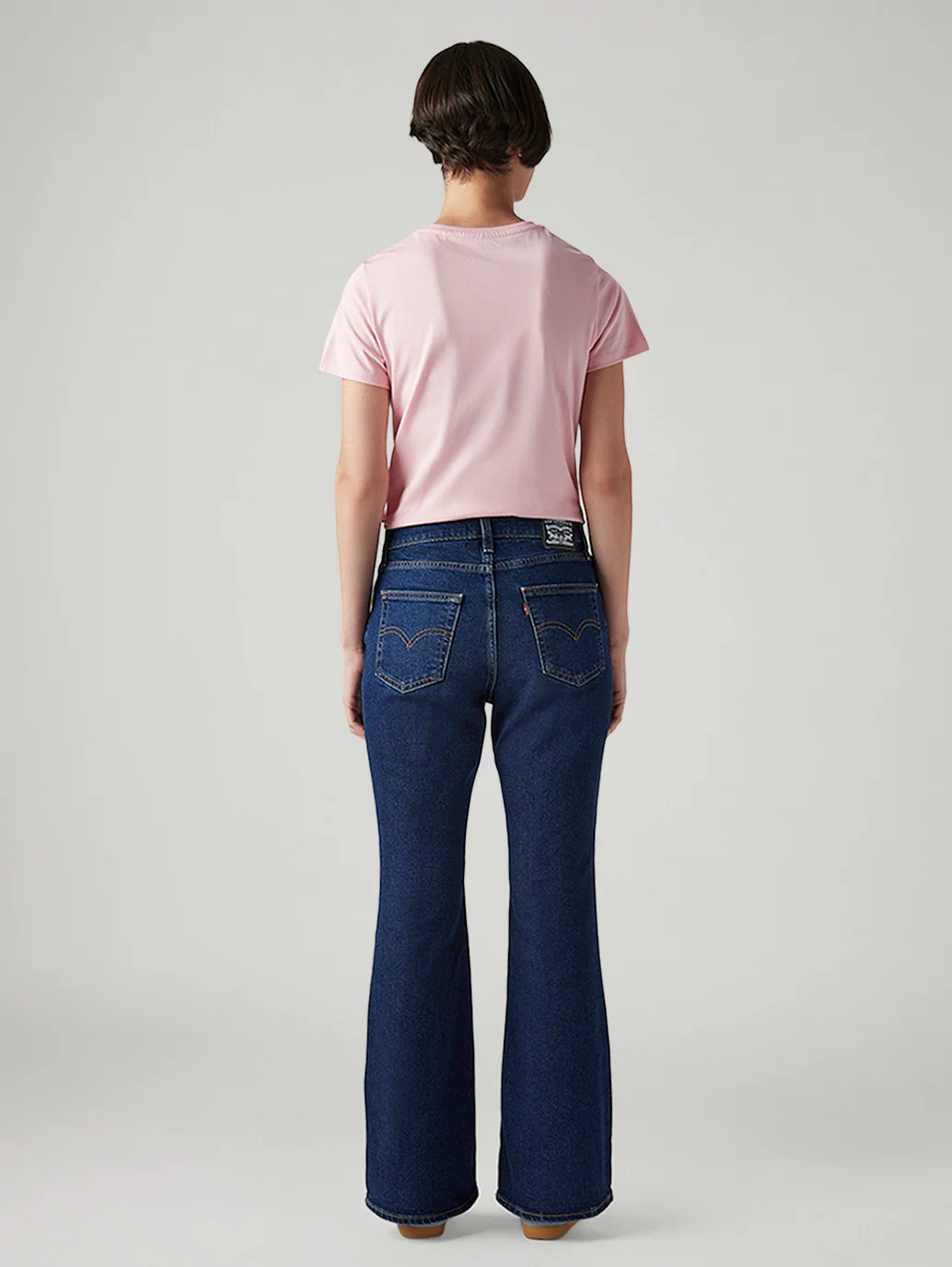 Women's 726 Dark Blue Flared Fit High Rise Tinted Jeans - Image 5