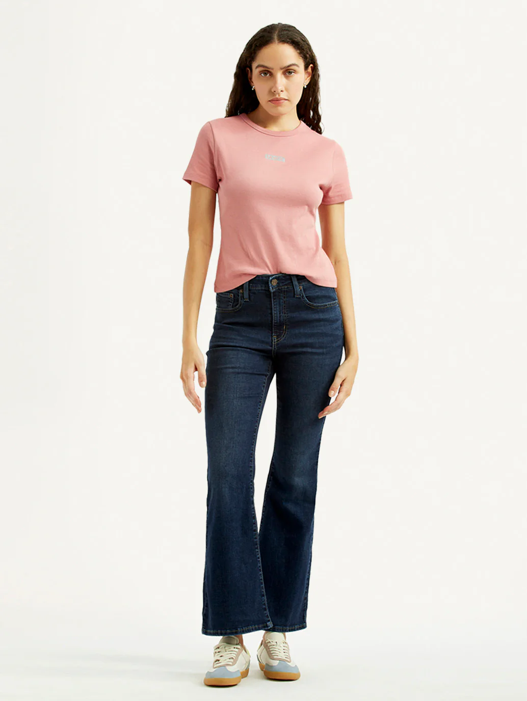 Women's 726 Dark Blue Flared Fit High Rise Jeans