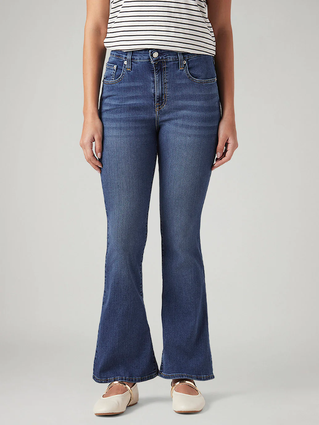 Womens 726 High Rise Flared Fit Cotton Stretch blend Jeans - Image 3