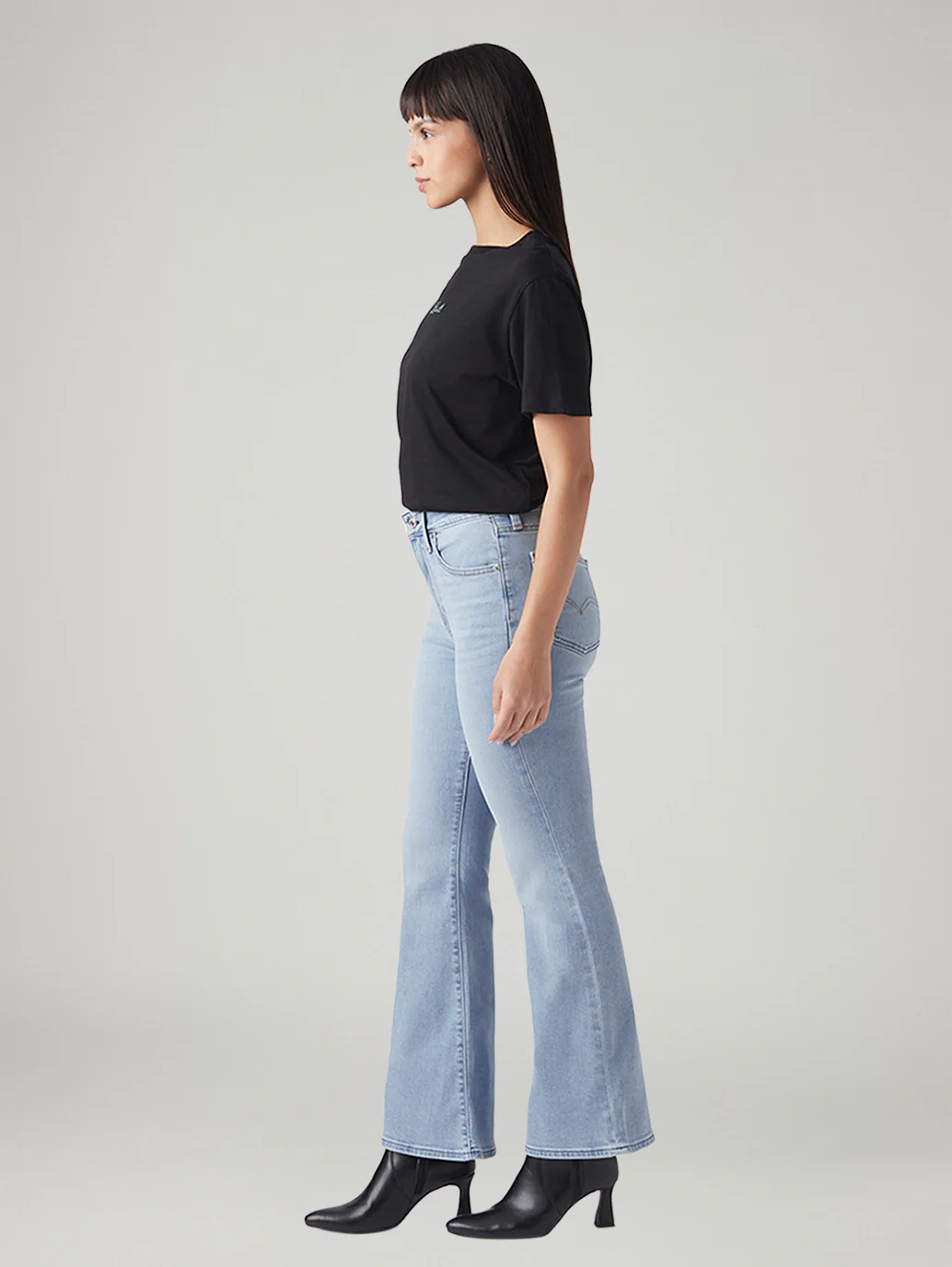Women's 726 Light Blue Flared Fit High Rise Jeans - Image 6