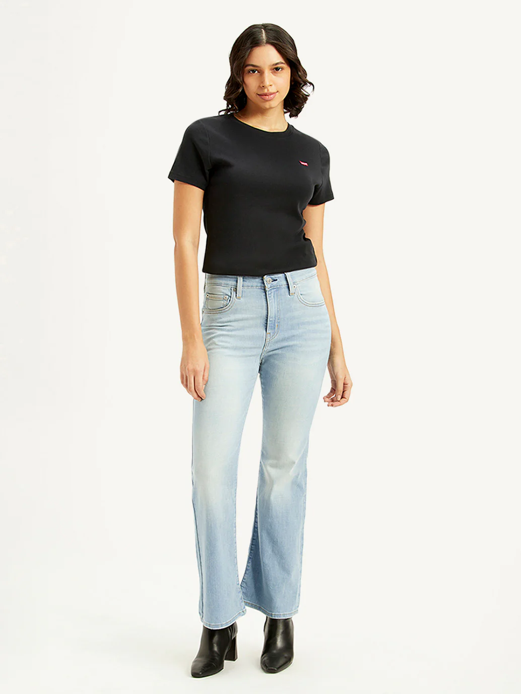 Women's 726 Light Blue Flared Fit Mid Rise Jeans - Image 2