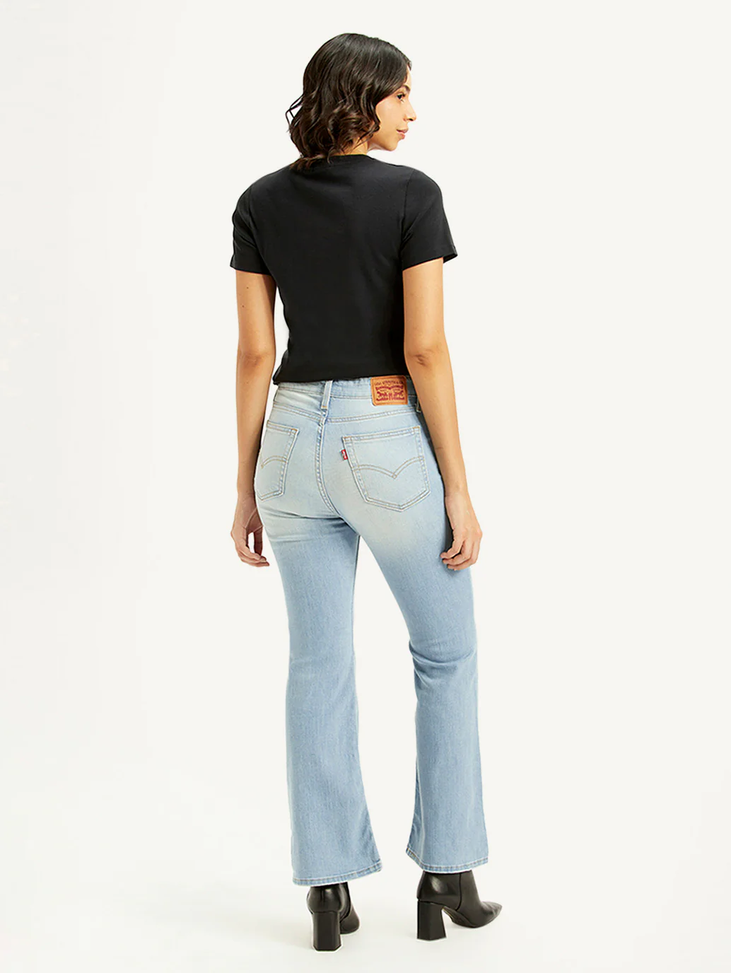 Women's 726 Light Blue Flared Fit Mid Rise Jeans - Image 3
