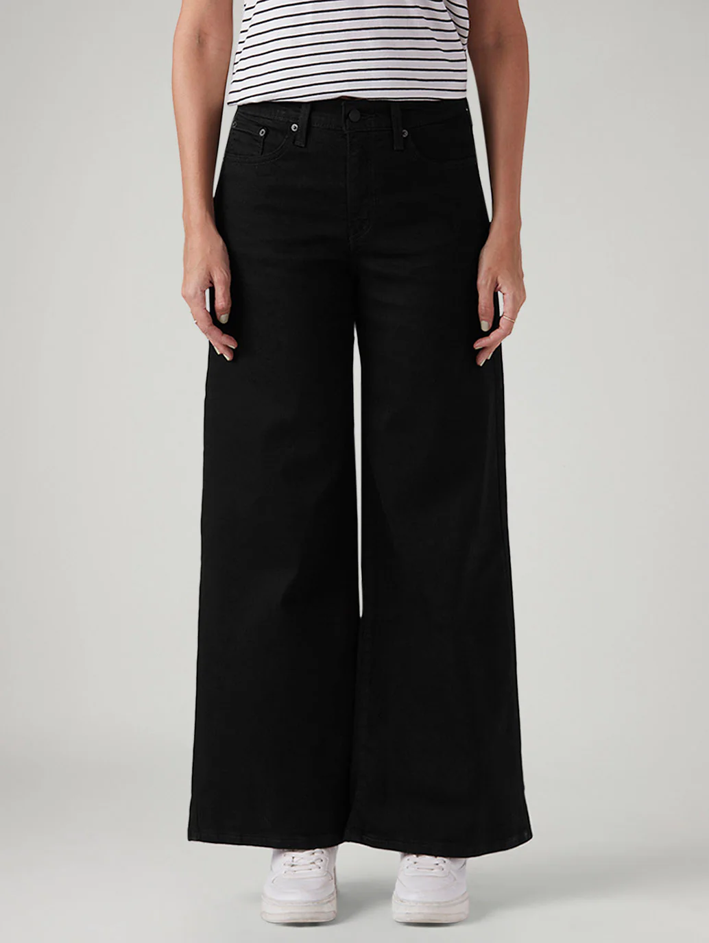 Women's 728 Black Wide Leg Fit High Rise Jeans - Image 3
