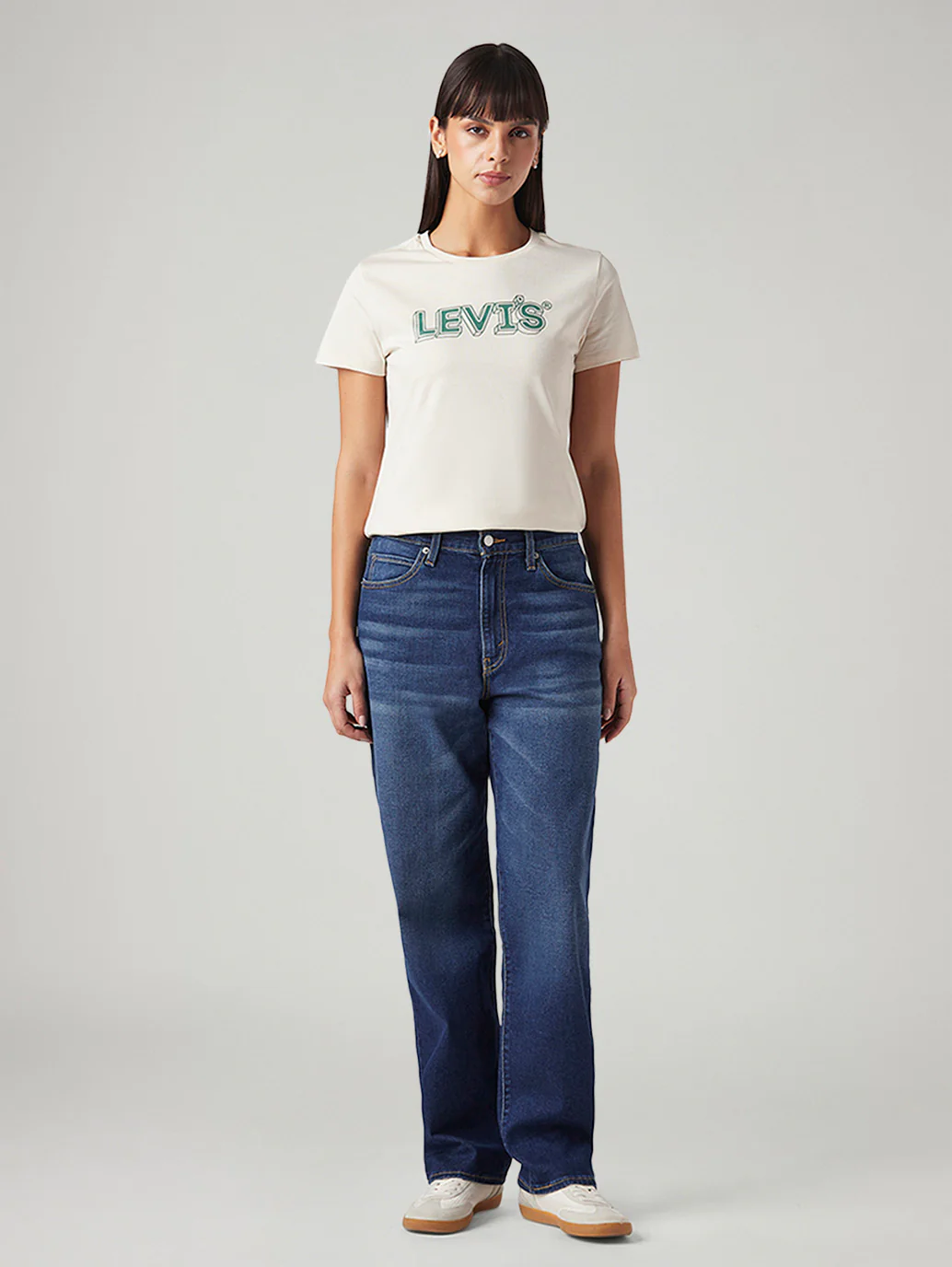 Women's 94 Blue Baggy Fit Mid Rise Jeans - Image 2