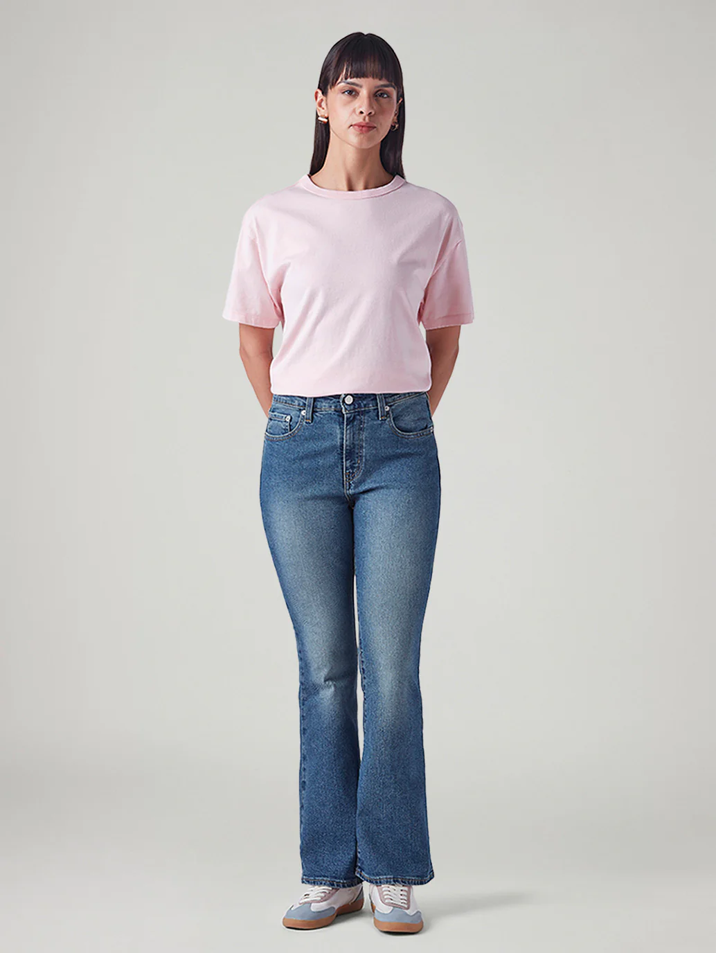 Women's 94 Blue Baggy Fit Mid Rise Jeans - Image 2