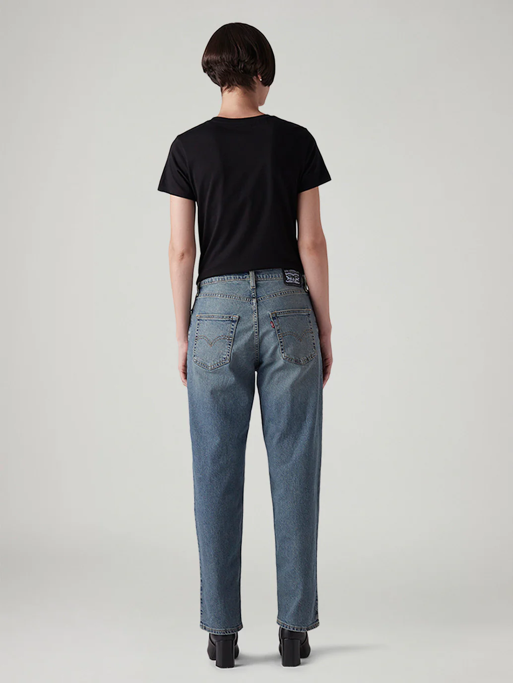 Women's 94 Med Indigo Baggy Fit Mid Rise Jeans - Image 3