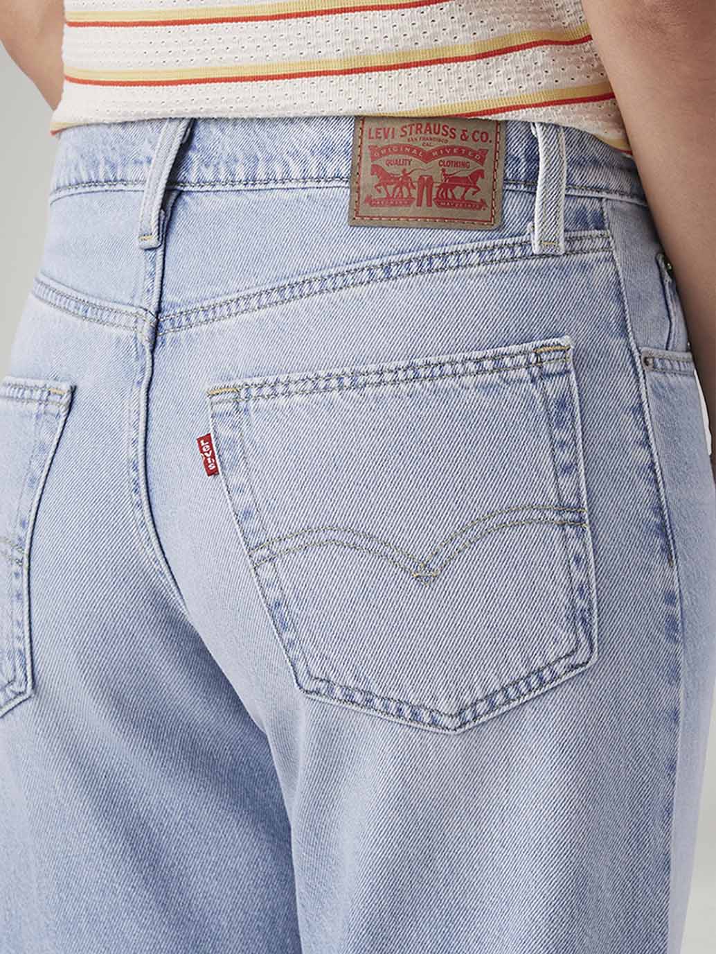 Women's 94 Light Blue Baggy Fit High Rise Jeans - Image 5