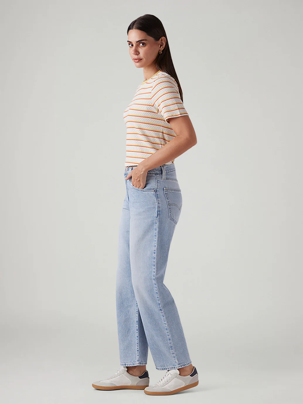 Women's 94 Light Blue Baggy Fit High Rise Jeans - Image 6