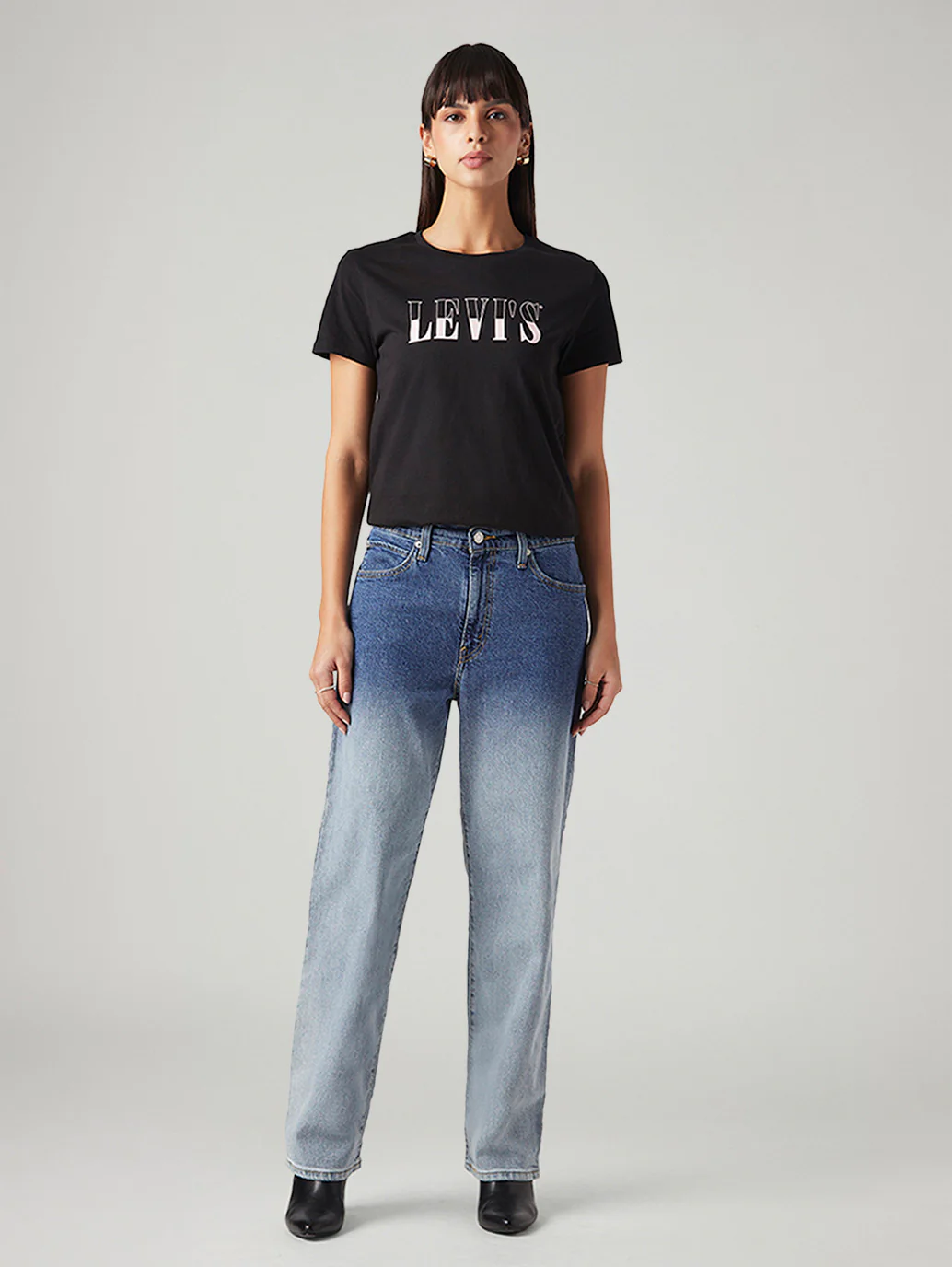 Women's 94 Light Blue Baggy Fit Mid Rise Jeans - Image 2