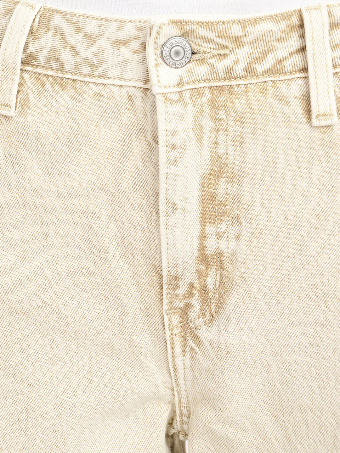 Women's Beige Barrel Loose Fit Mid Rise Baggy Dad Jeans - Image 4