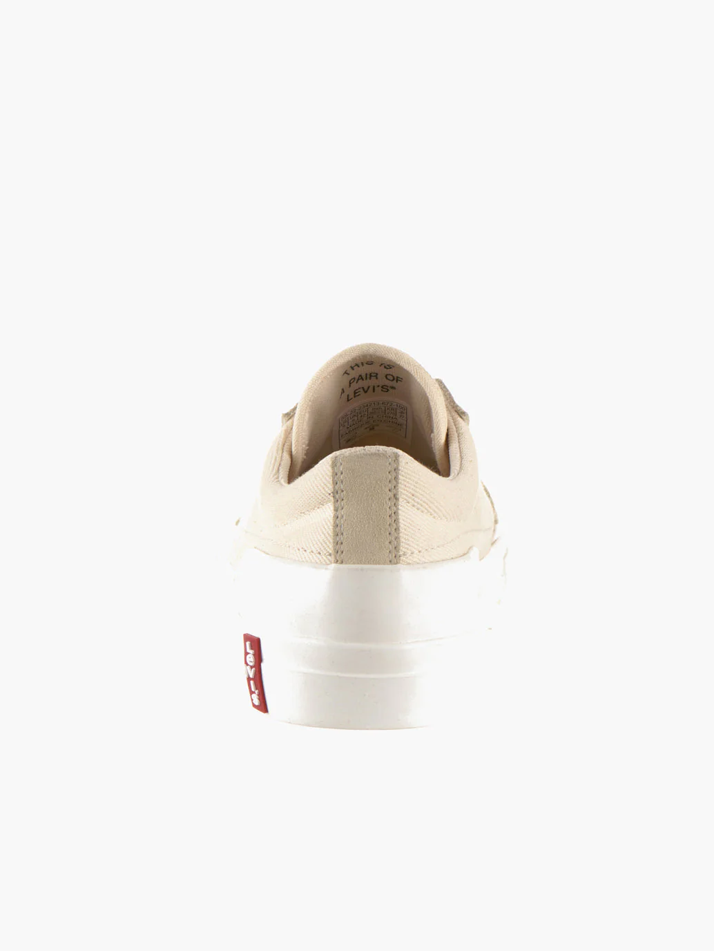 Women's Beige Low Top Cotton Casual Shoes - Image 2