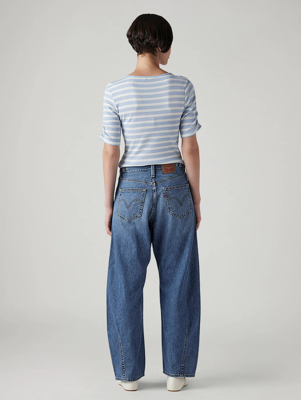 Women's Cinch Baggy Dad Barrel Loose Fit Mid Rise Jeans - Image 5