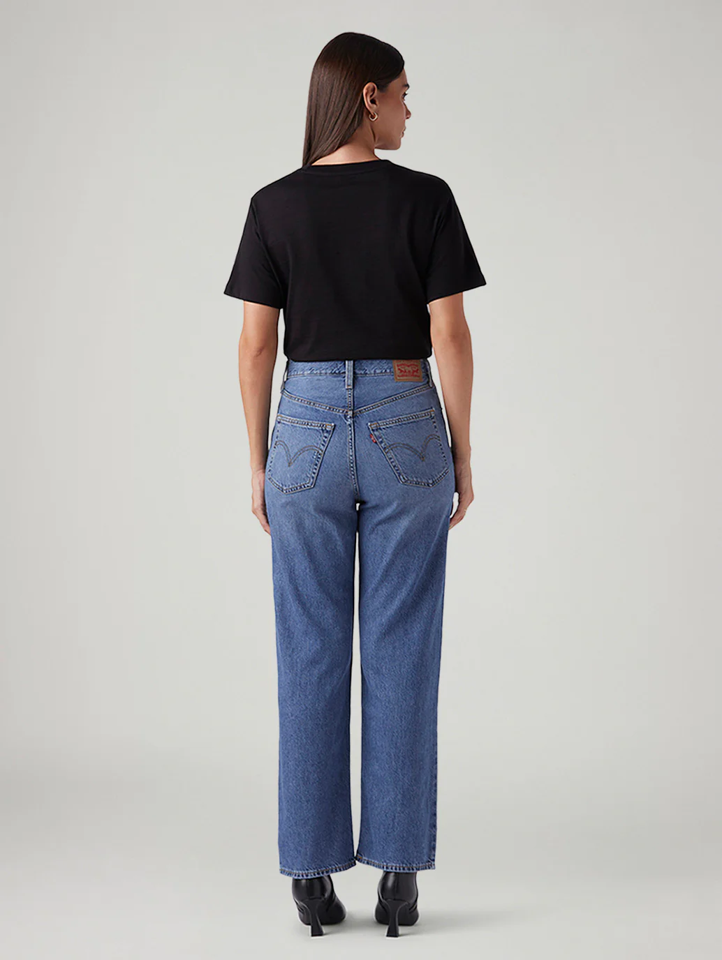 Women's Blue Ribcage Straight Fit High Rise Jeans - Image 4