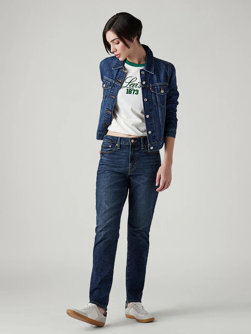 Women's Dark Indigo Wedgie Slim Fit Mid Rise Jeans