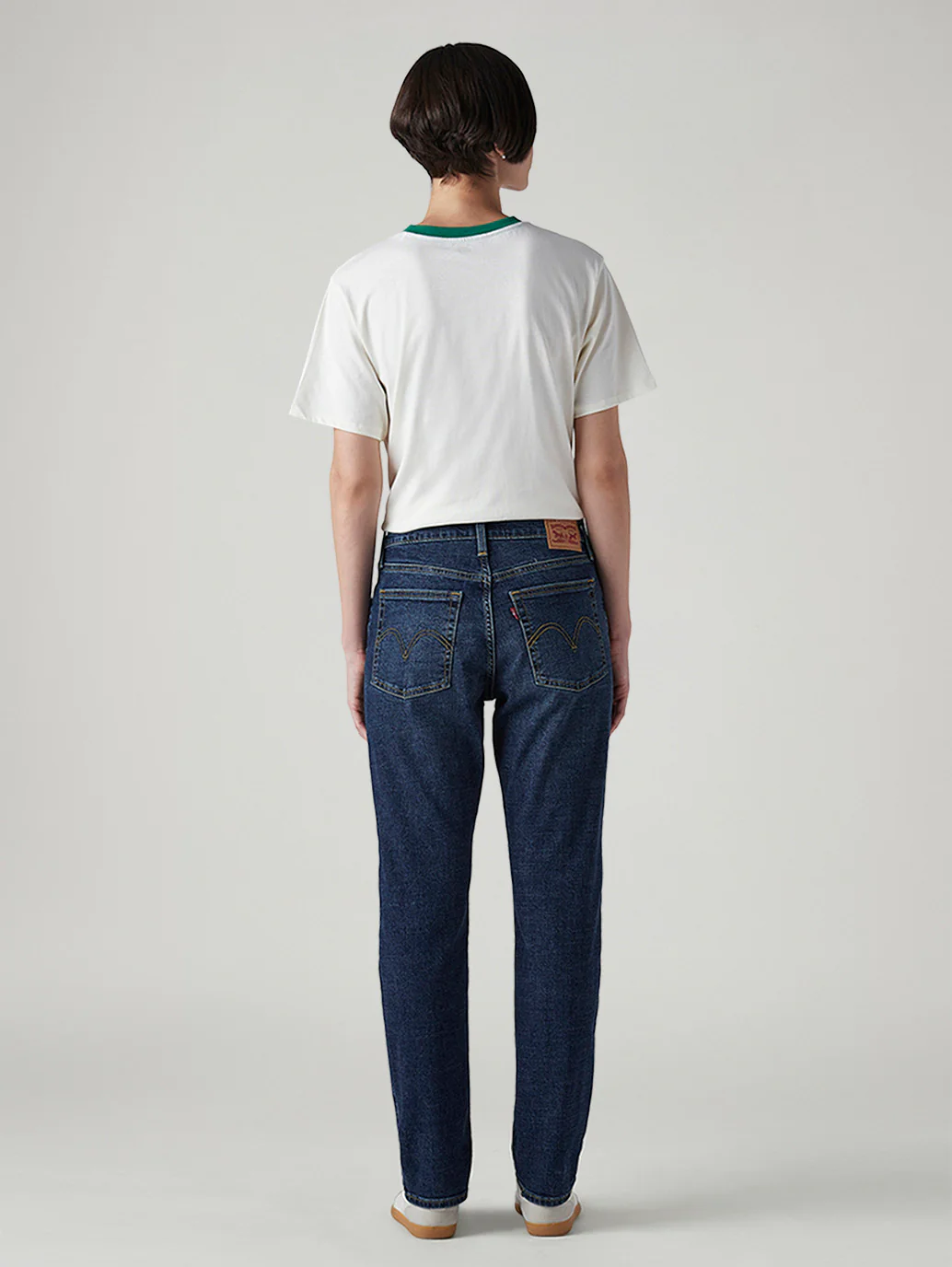 Women's Dark Indigo Wedgie Slim Fit Mid Rise Jeans - Image 4