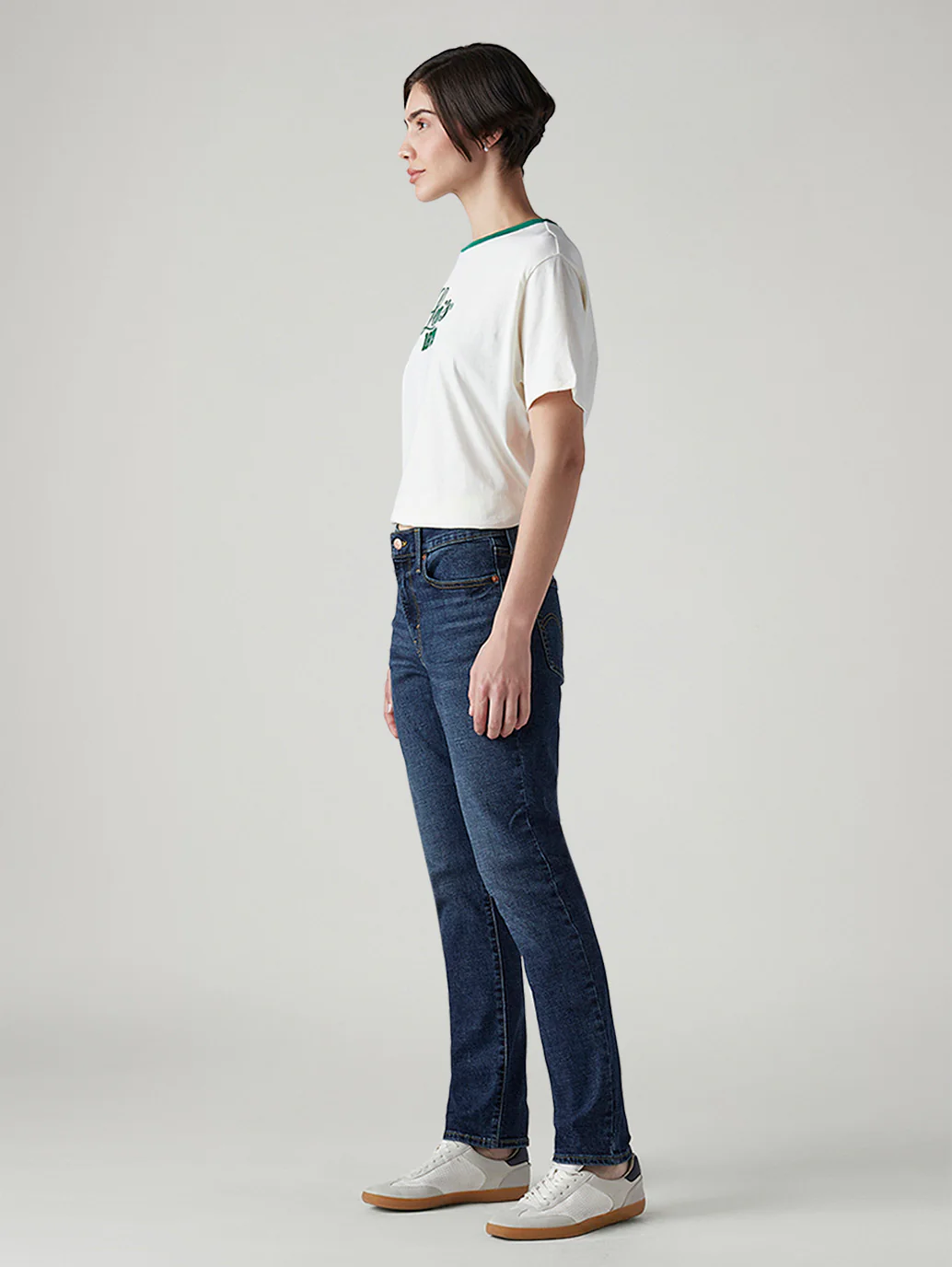 Women's Dark Indigo Wedgie Slim Fit Mid Rise Jeans - Image 6