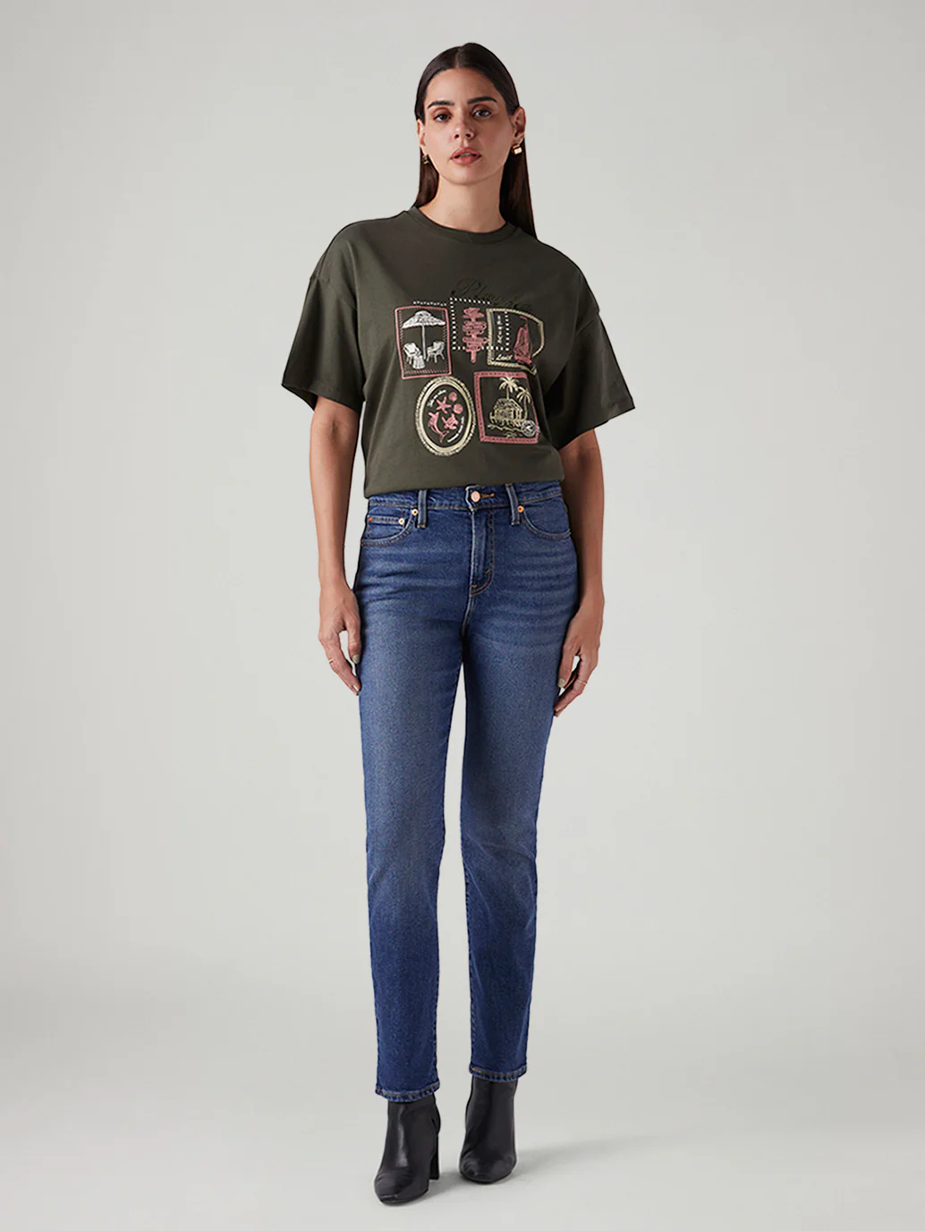 Women's Blue Wedgie Slim Fit Mid Rise Jeans