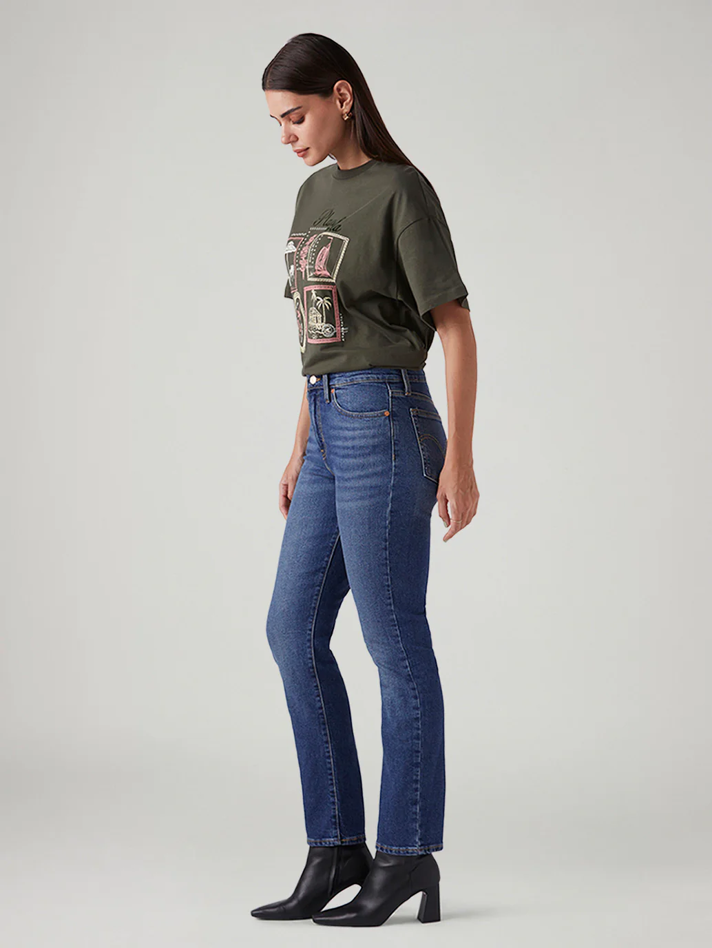Women's Blue Wedgie Slim Fit Mid Rise Jeans - Image 6