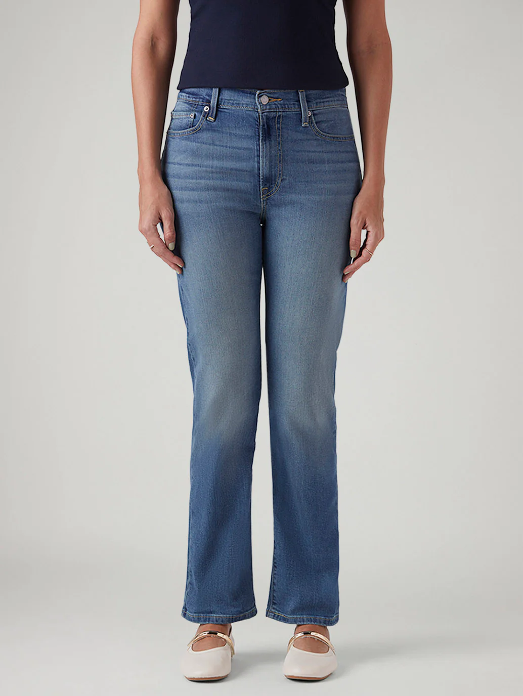 Women's Blue Wedgie Straight Fit High Rise Jeans - Image 3