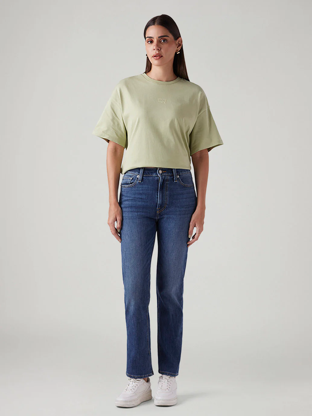 Women's Blue Wedgie Straight Fit High Rise Jeans - Image 2
