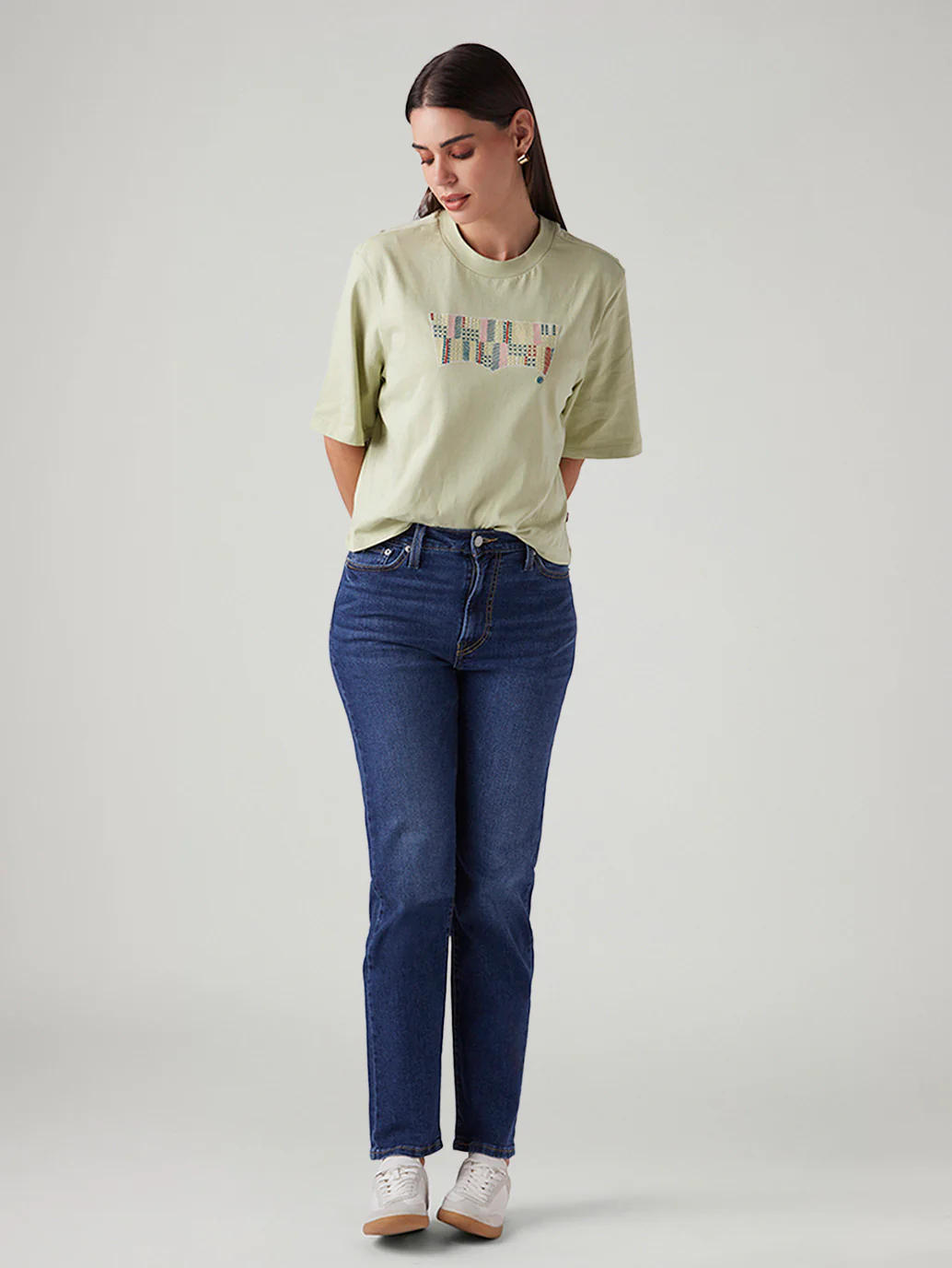 Women's Blue Wedgie Straight Fit High Rise Jeans