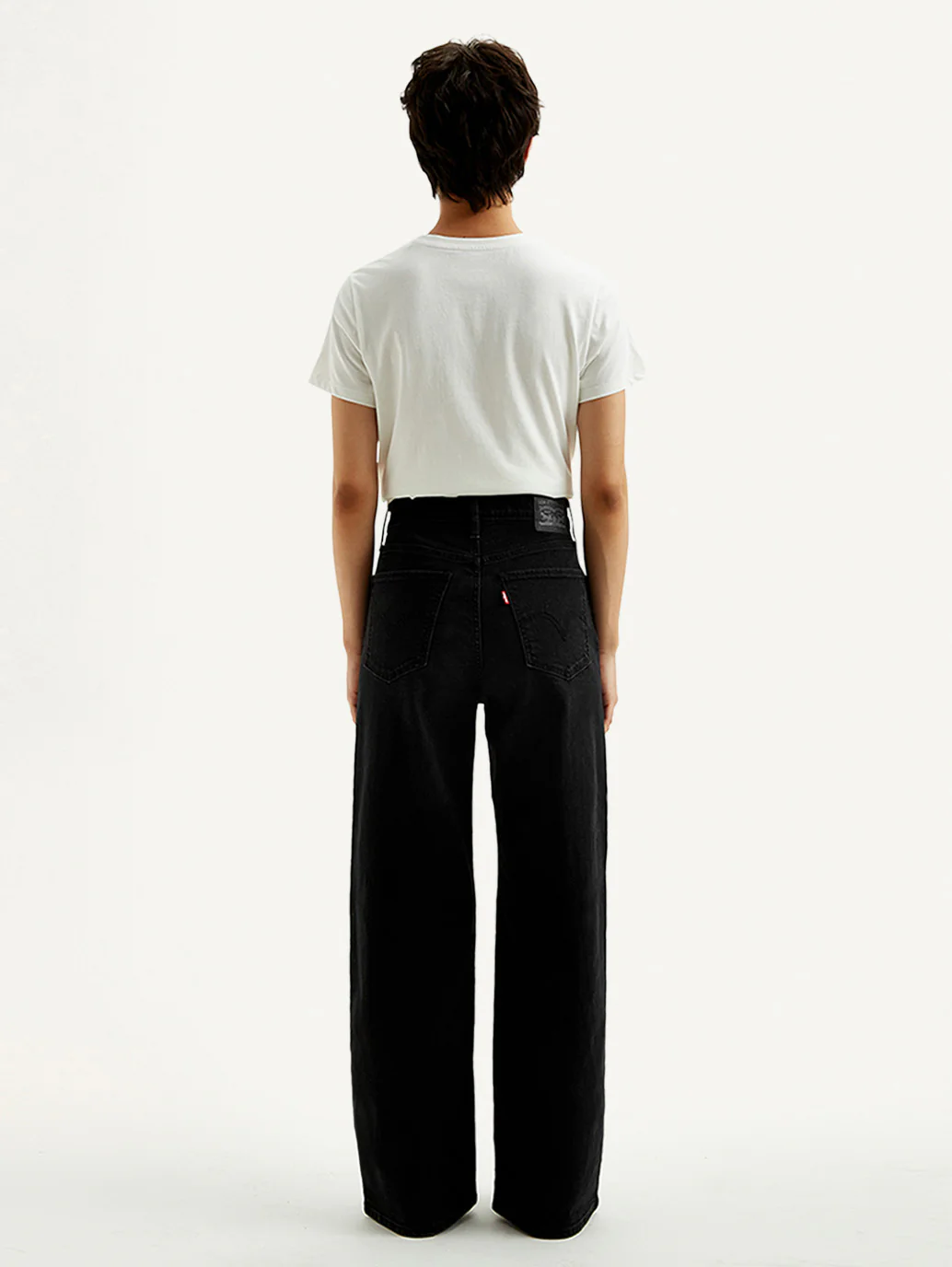 Women's Black Mile High Wide Leg Fit High Rise Jeans - Image 4