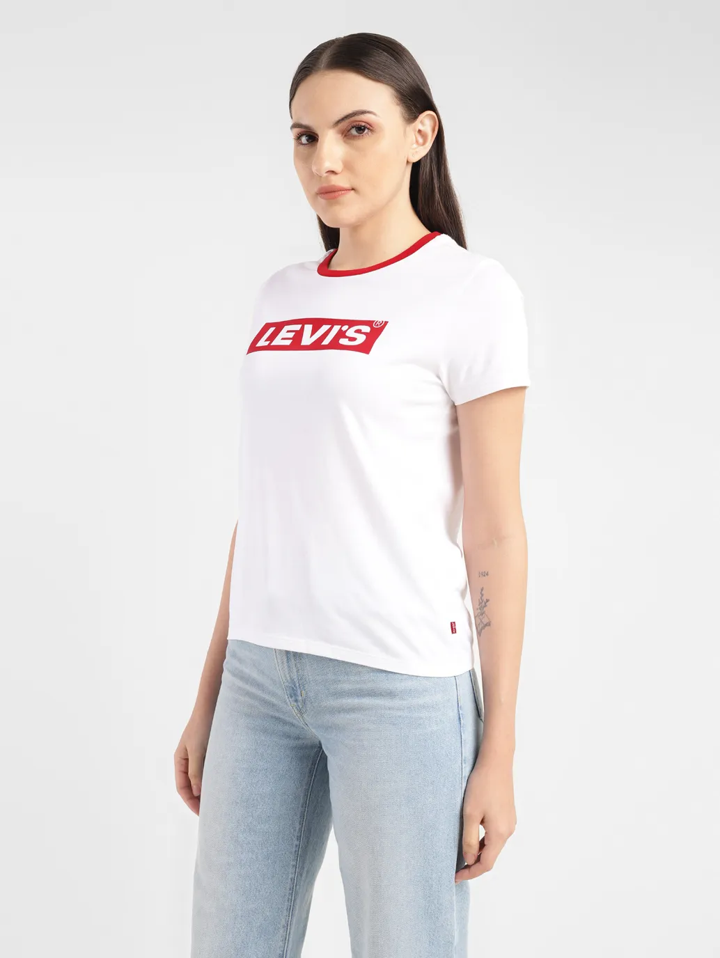 Women's Brand Logo Crew Neck T-shirt - Image 4