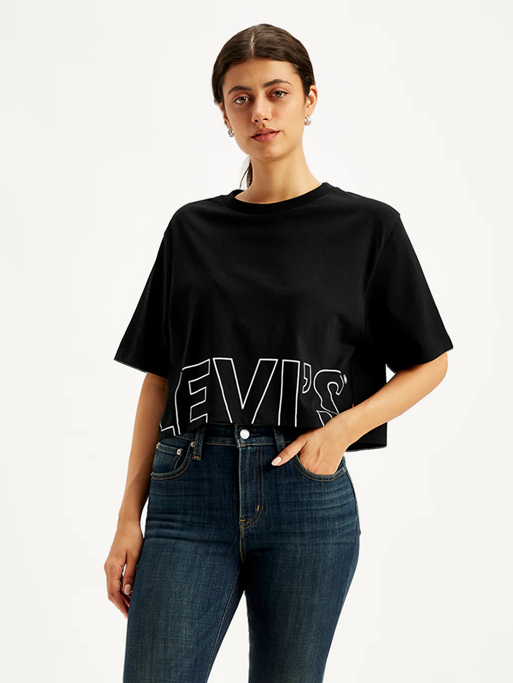 Women's Brand Logo Loose Fit T-Shirt