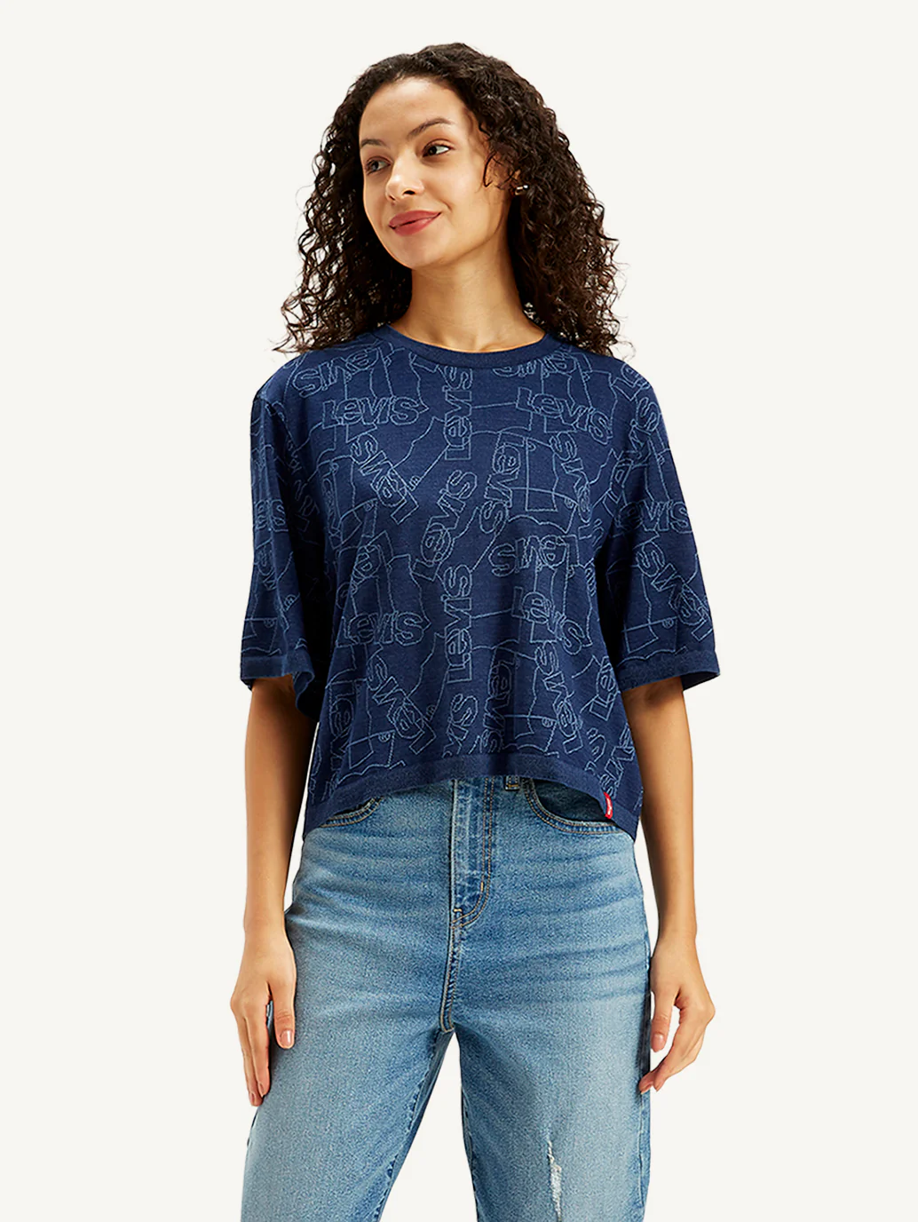 Women's Brand Logo Loose Fit T-Shirt - Image 3