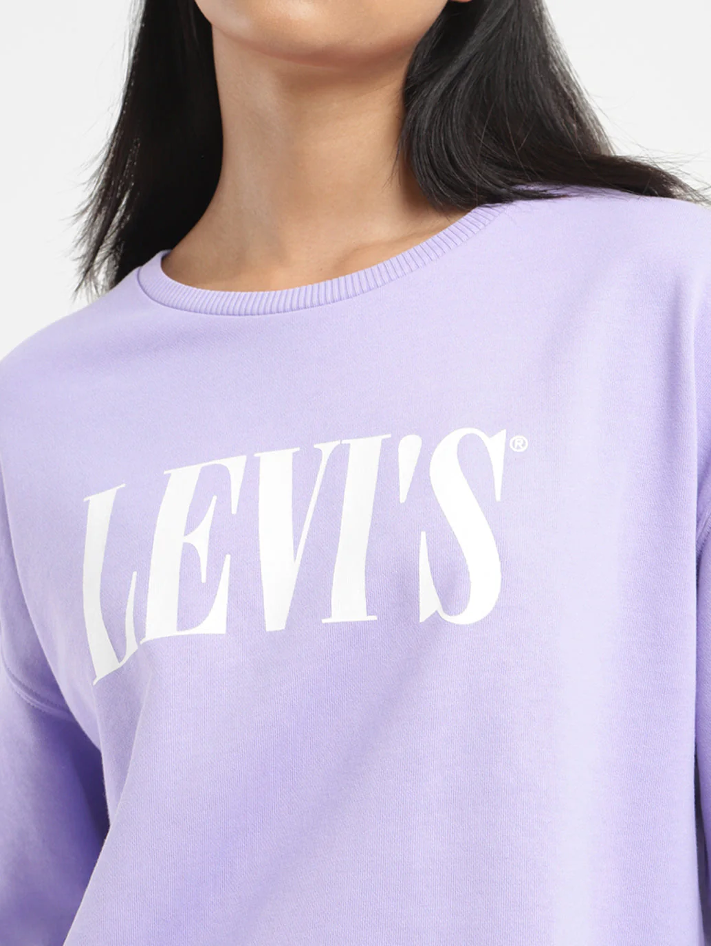 Women's Brand Logo Lilac Crew Neck Sweatshirt - Image 5