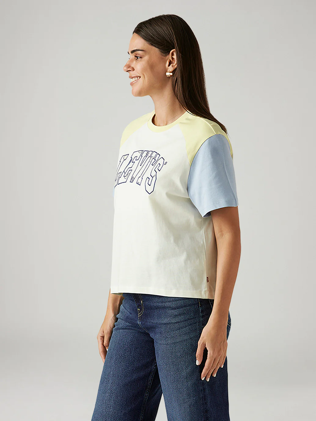 Women's Brand Logo Off White Relaxed Fit T-shirt - Image 4