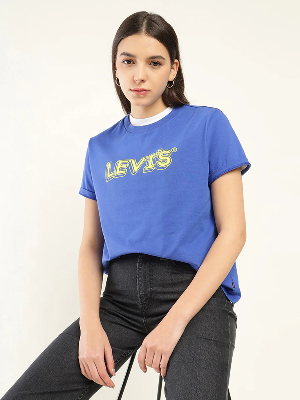 Women's Brand Logo Relaxed Fit T-shirt