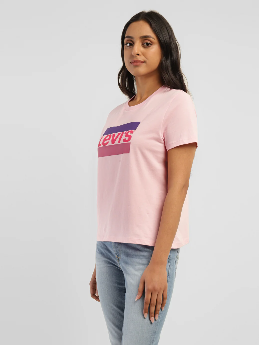 Women's Brand Logo Round Neck T-shirt - Image 4