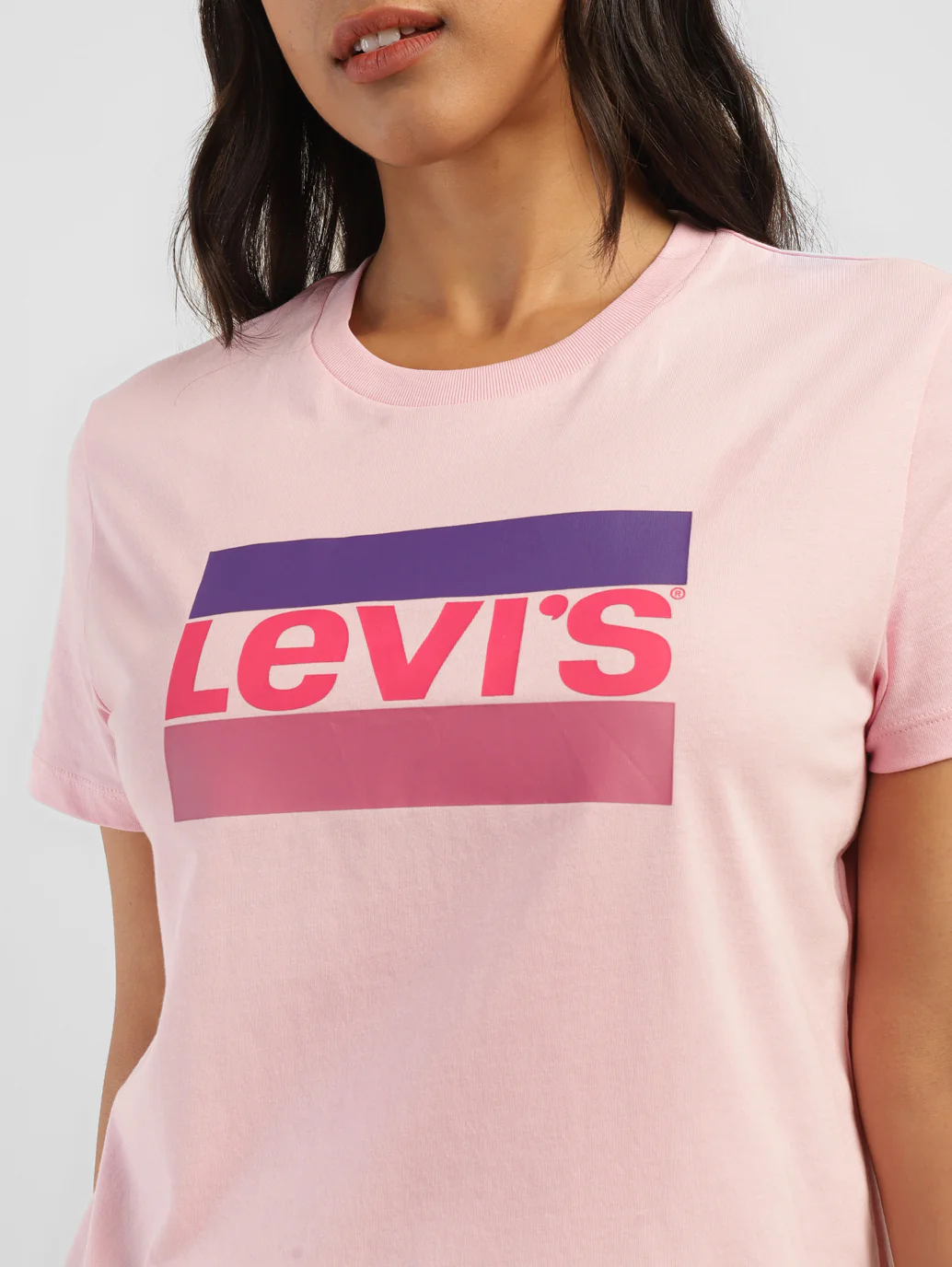 Women's Brand Logo Round Neck T-shirt - Image 8