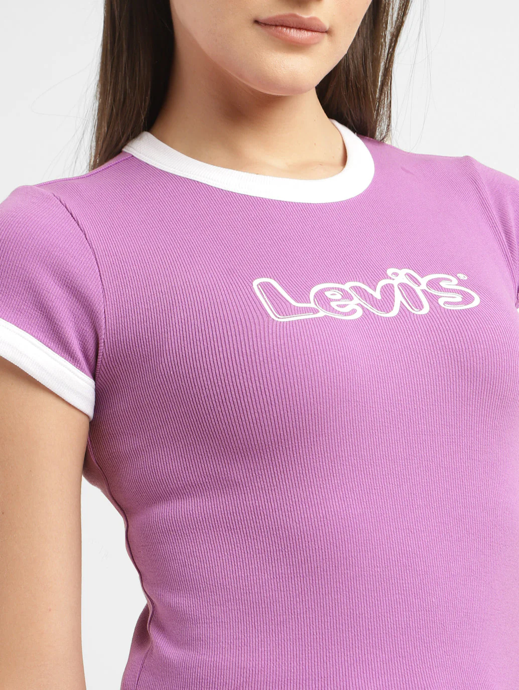 Women's Brand Logo Slim Fit T-shirt - Image 5