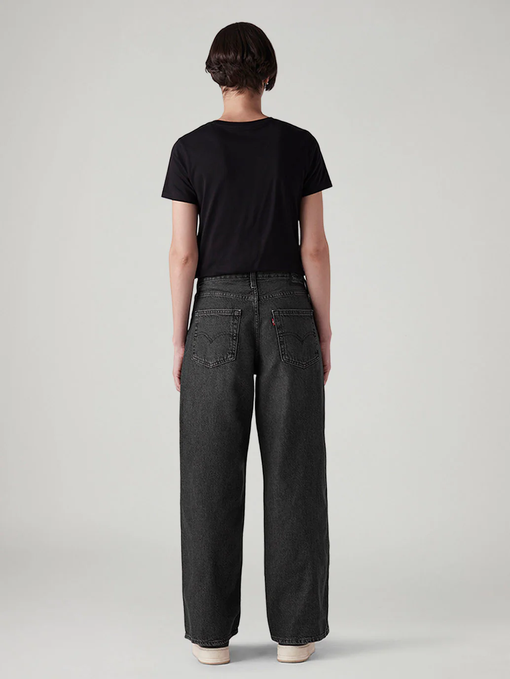Women's Charcoal Grey XL Straight Loose Fit Mid Rise Jeans - Image 3