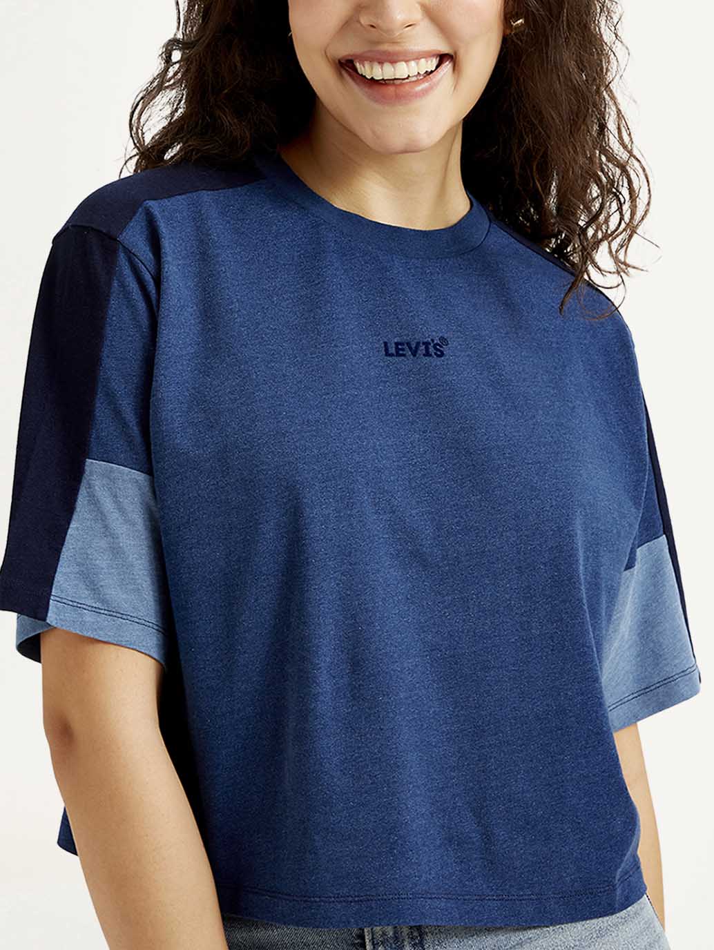 Women's Colorblock Crew Neck T-shirt - Image 5