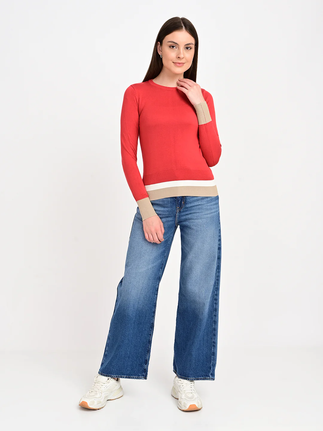 Women's Colorblock Regular Fit Top