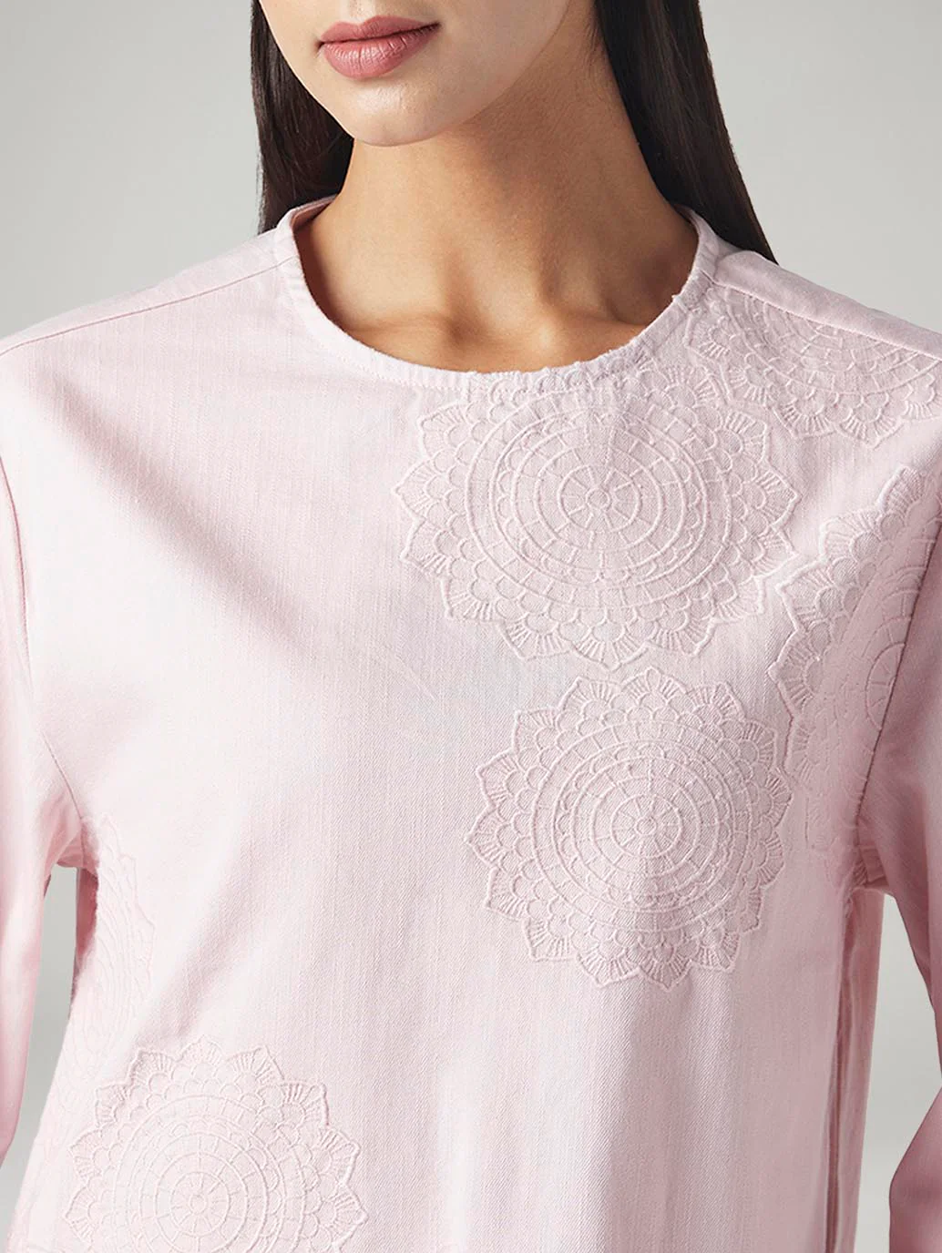 Women's Embroidered Regular Fit Top - Image 5