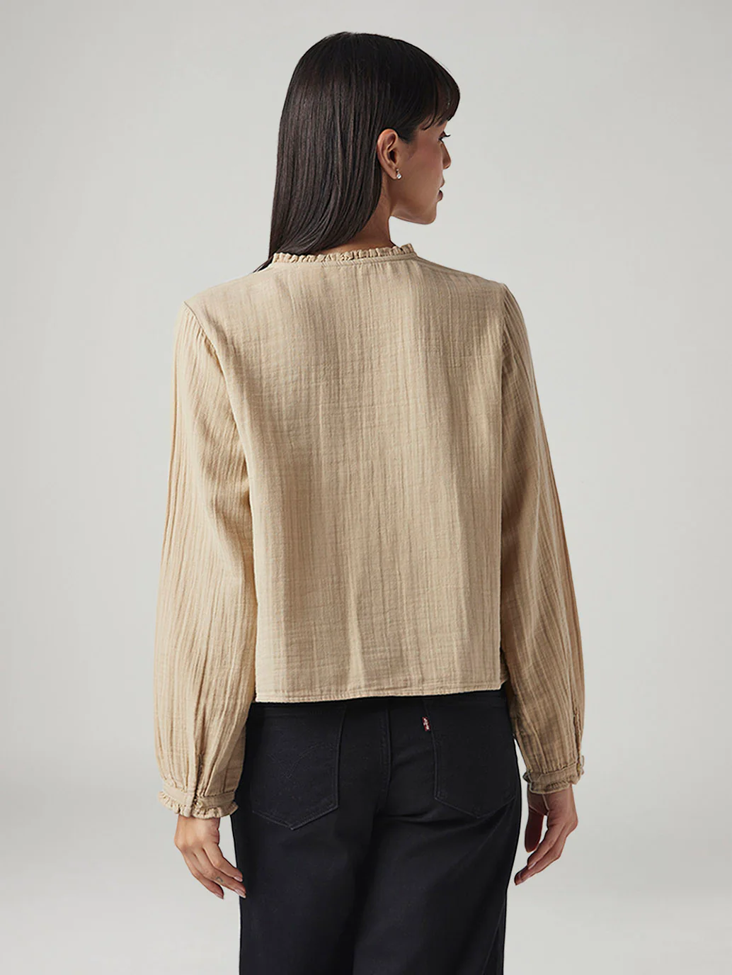 Women's Embroidered Regular Fit Top - Image 3