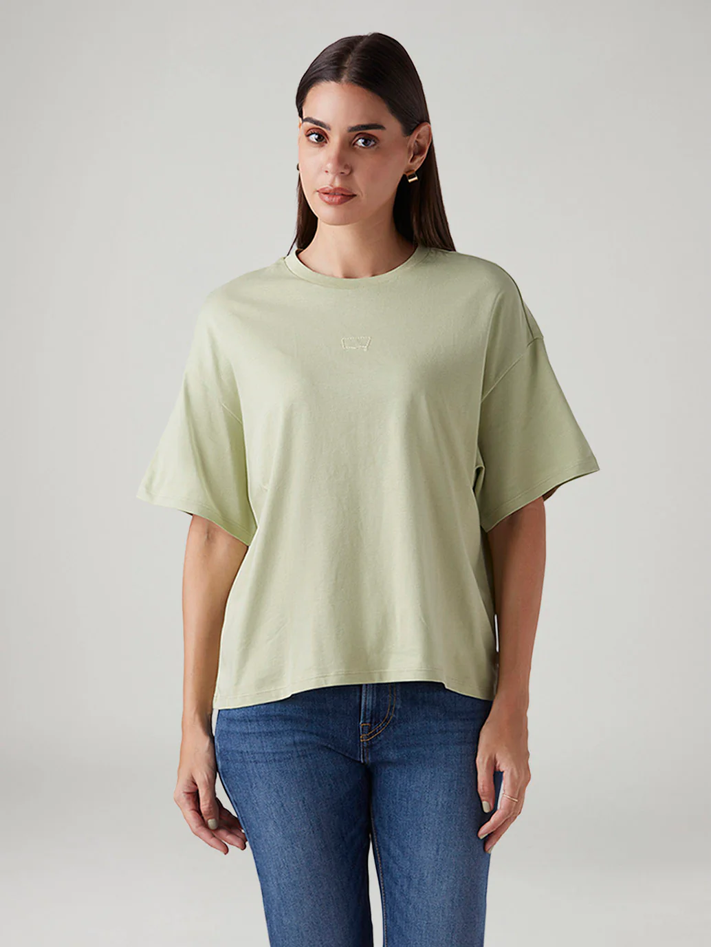 Women's Embroidered Relaxed Fit Oversize T-Shirt - Image 3