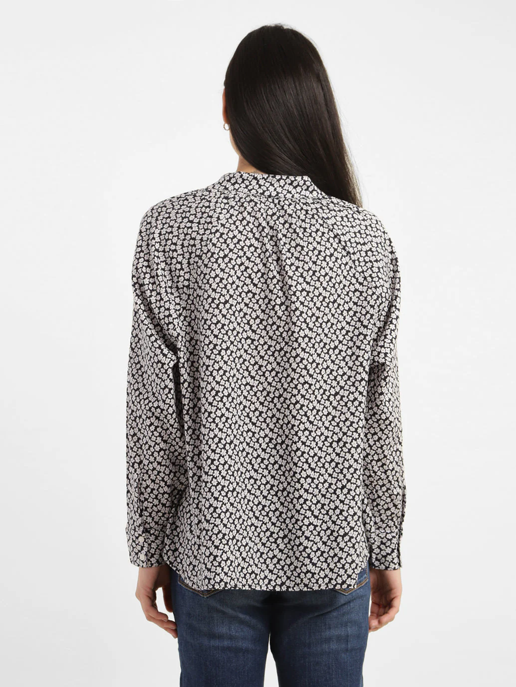 Women's Floral Band Neck Top - Image 3