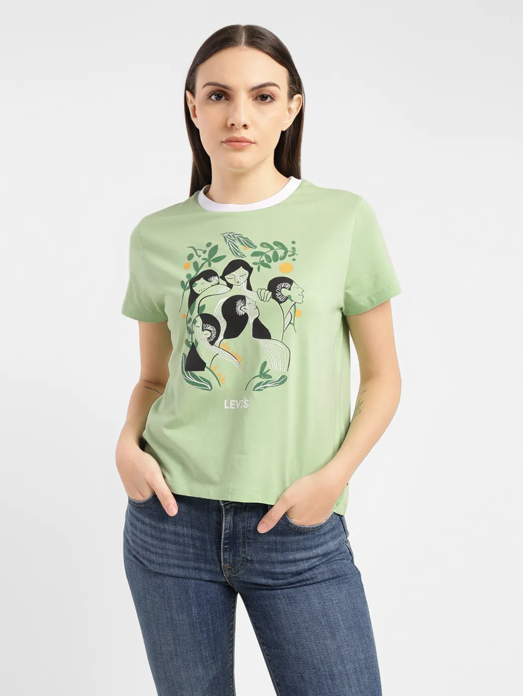 Women's Graphic Crew Neck T-shirt - Image 6