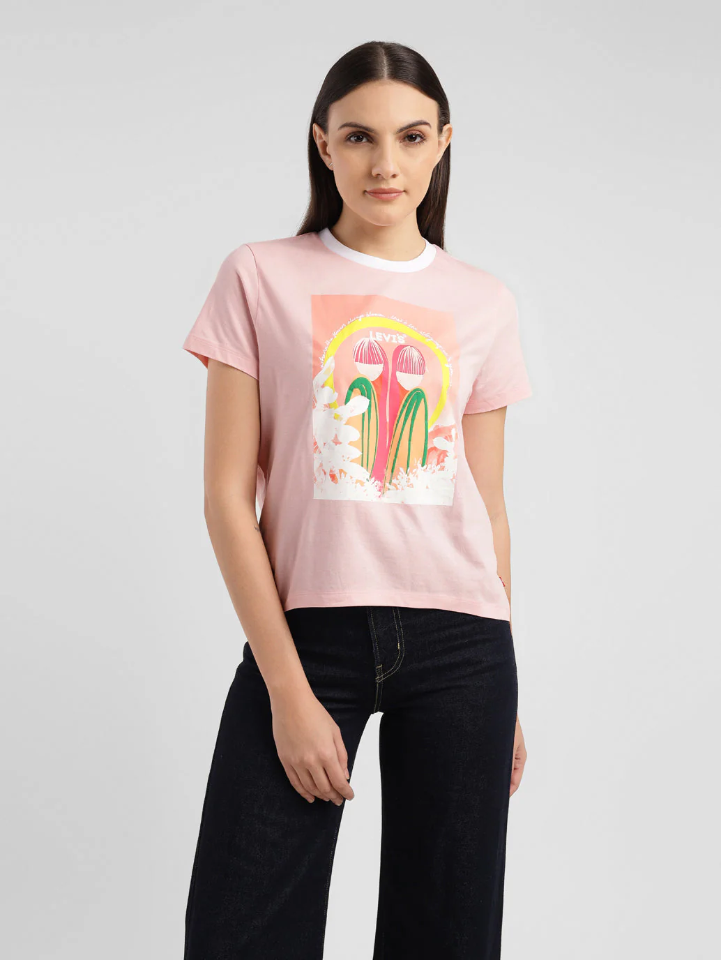 Women's Graphic Crew Neck T-shirt - Image 2