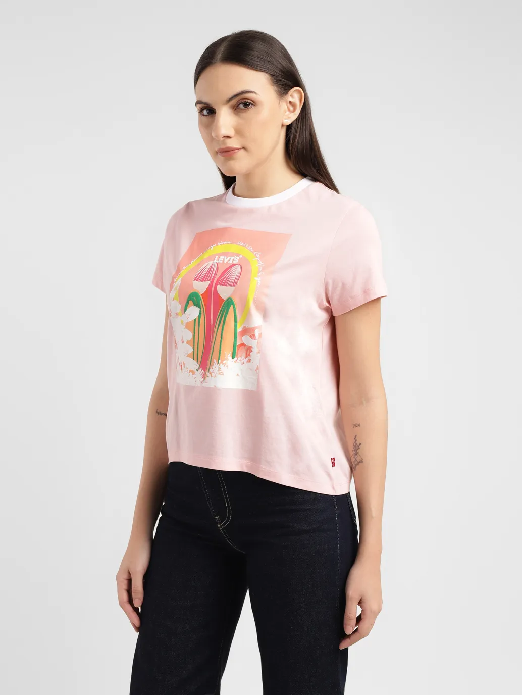 Women's Graphic Crew Neck T-shirt - Image 4