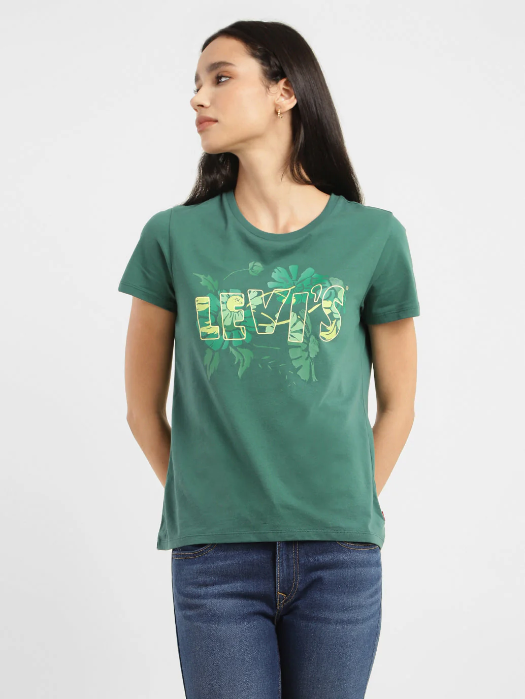 Women's Graphic Print Crew Neck T-shirt - Image 2