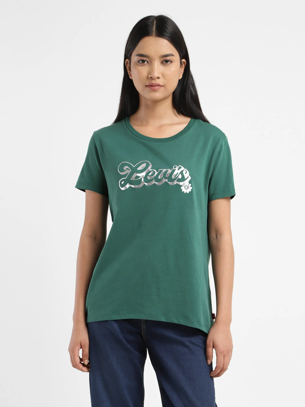 Women's Graphic Print Crew Neck T-shirt - Image 2